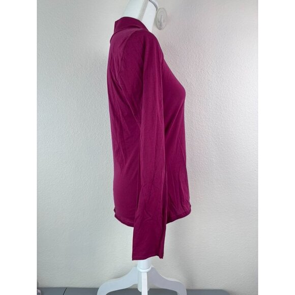 By‎ Anthropologie women's medium mulberry mock neck long sleeve top casual - Picture 3 of 9